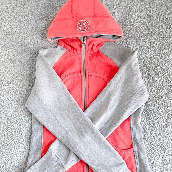 red and grey scuba hoodie - Picture 2 of 4